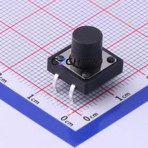 UK-B0224-G10-250 Tactile <b>Switch</b> Through hole-4P,12x12mm <b>Switch</b> Single Pole Single Throw Round Button 2.5N Through Hole - Product Image 1