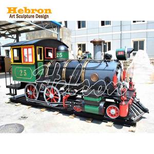 Locomotora de Vapor Vintage Nostálgica, Modelo Grande de Hierro Personalizado, Fabricantes de Modelos de Trenes, Decoración para Tiendas y Bares - Product Image 3