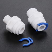BSP Mannelijke 3/8" 1/4" 1/2" Schroefdraad Rechte Koppeling Slang Push-to-Quick Connector voor Waterzuiveraar Drinkfontein