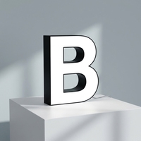 Enseigne lumineuse LED moderne 3D sans cadre pour bureau et magasin, logo mural, vente directe usine