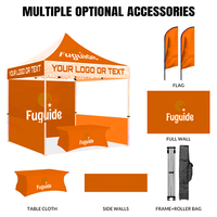 Tente d'événement extérieure Oxford imperméable UV50+ avec impression par sublimation couleur, kit combiné pour stand publicitaire et exposition