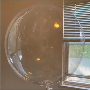 透明气球预拉伸20英寸透明气球透明大波波泡泡气球室内室外派对装饰