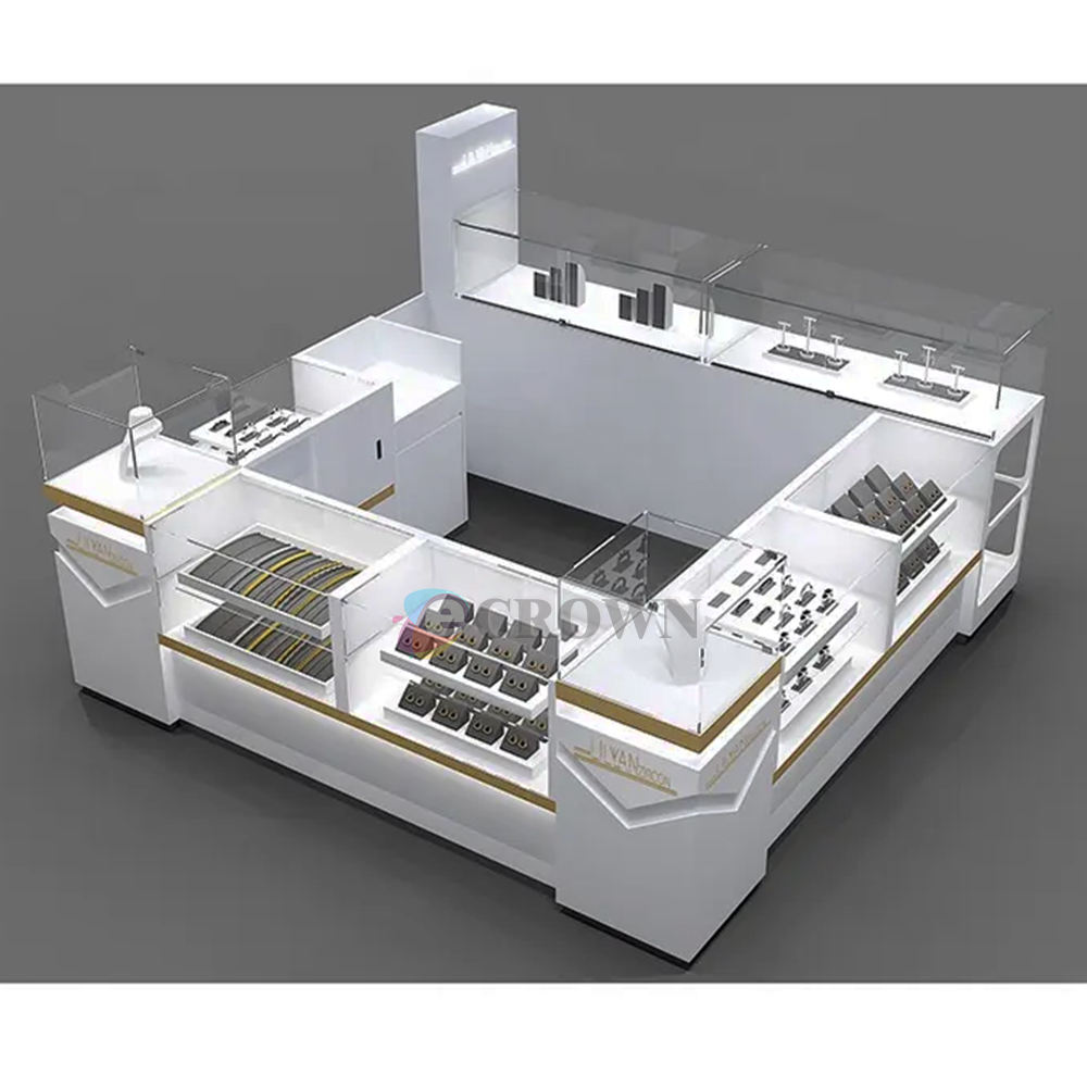Kiosk Ring Fixture Jewelry showcase Mall Kiosk Design Jewel Kiosk