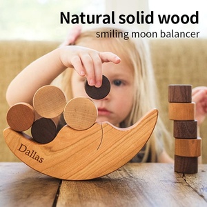 Vietnam de Luna sonriente juguete de equilibrio educativos bloques de construcción, juguetes de madera para niños - Product Image 2