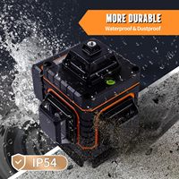 Niveau laser rotatif vert auto-nivelant 360° DIY 4D 16 lignes avec batterie au lithium, précision 1mm/10m pour la construction