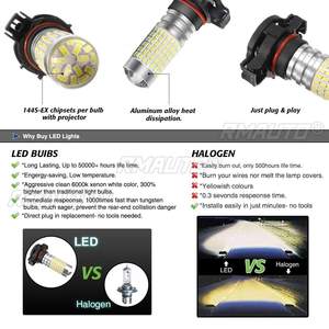 2X 5202 หลอดไฟ LED ไฟตัดหมอกเอ็กซ์ตรีมซุปเปอร์ไบรท์ 12V LED PS19W 12085 PS24W เปลี่ยน 1200LM 6000K สีขาว - Product Image 6