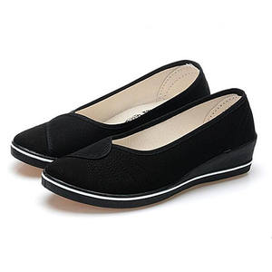 Venta al por mayor, barato, de China, de <span class=keywords><strong>cuña</strong></span> blanco de tela de lona casuales <span class=keywords><strong>zapatos</strong></span> de enfermera <span class=keywords><strong>zapatos</strong></span> de las mujeres - Product Image 4
