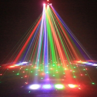 Mini projecteur LED mobile 150W à 6 bras, effet faisceau RGBW, laser, DMX, stroboscope pour discothèque, scène, mariage, soirée, boîte de nuit