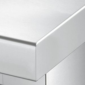 Banc de travail mobile robuste en acier inoxydable à 2 niveaux avec roulettes |   Équipement de cuisine commerciale pour restaurant, hôtel, cuisine domestique - Product Image 4