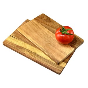 Tabla de cortar de madera de acacia rectangular, bloque de madera maciza para cocina. - Product Image 5