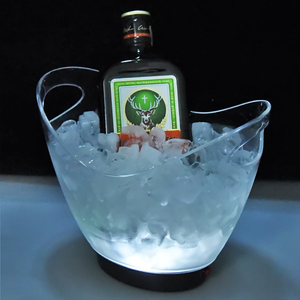 Enfriador de <span class=keywords><strong>Vino</strong></span> y Cerveza con Luz Blanca y Amarilla, Cubitera de Plástico LED para Eventos y Bares - Product Image 4