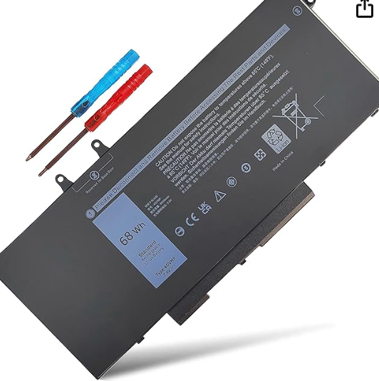Wholesale 4GVMP New Condition Laptop Battery for Dell Latitude 5400/5500/5410/5510 E5400/E5500 Inspiron 7590 Series 7.6V 68Wh