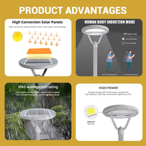Y-shaped Solar Garden <b>Light</b> Outdoor High <b>Post</b> Aluminum Street Lamp for Villa Community Courtyard Landscape Road Lighting Y540 Al - Product Image 5