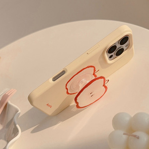 สีแดงสำหรับเคสโทรศัพท์ซิลิโคน TPU แนว Apple สำหรับ iPhone 15 14 13 <span class=keywords><strong>iPad</strong></span> Pro 16พร้อมกริปและจี้ฤดูร้อน14 - Product Image 3