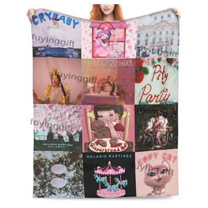 Manta de franela de microfibra supersuave y cómoda de tamaño ultra Melanie Martinez con estampado personalizado de alta calidad - Product Image 2