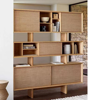 Mueble de Almacenamiento Creativo de Estilo Chino en Madera Maciza Hecho a Mano para Organización de Sala de Estar y Mobiliario del Hogar