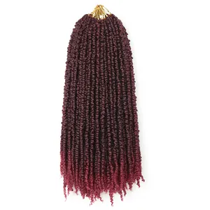 Passie Lente Wendingen Synthetische Crotchet Hair Extensions Ombre Gehaakte Vlechten Pre Doorgelust Pluizige Bom Twist Vlechten