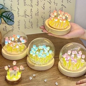 Kit DIY de remplissage de gravier de cristal, couleurs macaron variées, <span class=keywords><strong>pour</strong></span> décoration de veilleuse de chambre, bureau, anniversaire, Saint-Valentin, mariage - Product Image 1