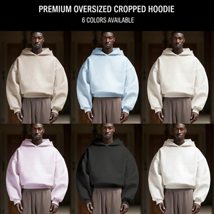 Sweat à capuche en molleton français brodé sur mesure, 400 <span class=keywords><strong>450</strong></span> 500 600 Gsm, lourd, ample, coupe courte, 450gsm, coupe ample, coton, sweat à capuche d'hiver pour hommes - Product Image 2