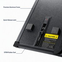 Couverture de benne pliante en aluminium robuste pour Ford Ranger, couverture de benne de camion étanche et rigide