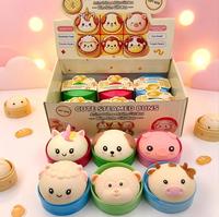 Mainan Squishy Hewan Lucu Terbaru, 12Pcs dalam Kotak Display, Mainan Fidget Penghilang Stres Kawaii Slow Rising, Mainan Remas Hewan Kartun