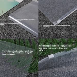 Bolsa de almacenamiento tipo PE con autosellado transparente con cremallera para <span class=keywords><strong>ropa</strong></span> <span class=keywords><strong>y</strong></span> <span class=keywords><strong>ropa</strong></span> íntima, bolsa de piruleta con estampado esmerilado - Product Image 4