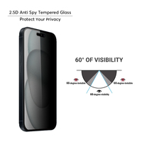 Pour iPhone 15 protecteur d'écran de confidentialité anti-rayures verre trempé film de protection d'écran de confidentialité pour iPhone 16 15 14 13 12 11