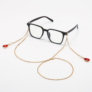 Sangle de cou de <span class=keywords><strong>lunettes</strong></span> en métal de style européen américain perle goutte d'eau pendentif masque lanière chaîne de <span class=keywords><strong>lunettes</strong></span> verre matériel <span class=keywords><strong>cordon</strong></span> - Product Image 6