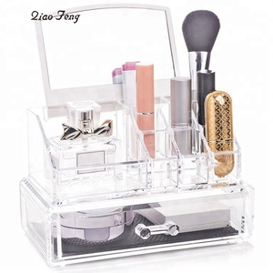 Choice Fun Wholesale Clear Acrylic Make up <strong>Makeup</strong> Cosmetics Organizer <strong>Drawers</strong> With Mirror - Product Image 1