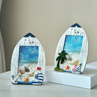 Cadre photo décoratif Hailan style méditerranéen de 6 pouces, motif mouette, pour bureau, étagère, table de présentation, pour enfants