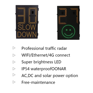 Señalización LED de Seguridad Vial con <span class=keywords><strong>Radar</strong></span> de Medición de Velocidad, de Aluminio Profesional para Exteriores, con Energía Solar, Clasificación de Impermeabilidad IP54 - Product Image 2