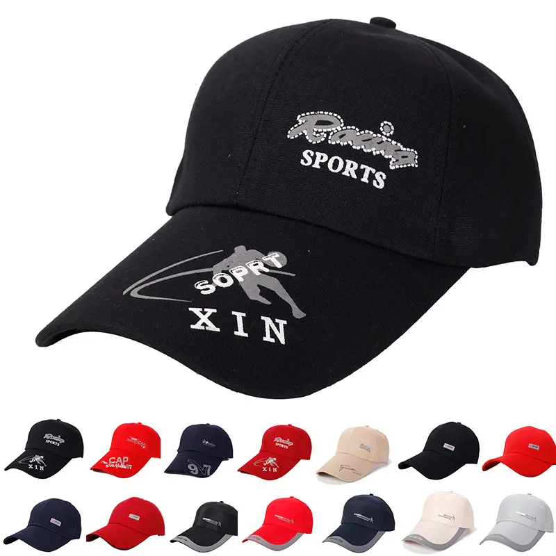 Classic Cotton Sports Cap Quick Dry Adjustable Baseball Hat Amazon Hot Sell Khaki Black Navy Blue for Men Trucker Cap