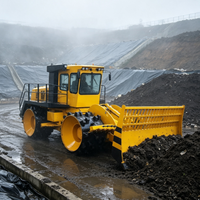 Compacteur vibrant à économie d'énergie 192 kW 23 tonnes pour projets de protection de l'environnement