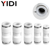 YIDI PU PG Air Plastique Égal Droit Pneumatique Rapide Tuyau Push-In Union Raccords Connecteur Caoutchouc Nitrile Métal 1.5MPa 10mm 8mm