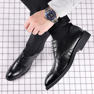 Zapatos de vestir de cuero genuino hechos a mano para hombre, estilo informal con cordones, zapatos de boda de alta gama - Product Image 4