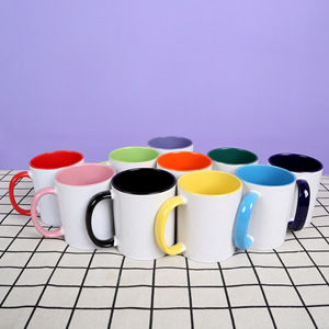 Hiện đại gốm cốc cà phê màu bên trong xử lý bán buôn truyền nhiệt thăng hoa trống cho cá nhân in logo trình bày - Product Image 4