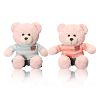 Vente en gros de vêtements de marque avec logo personnalisé peluche personnalisée nouveau design mignon ours en peluche marron jouet