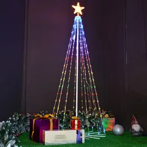 Forniture Decorative natalizie KingYi Pixel Led Lights Top Star Tree Indoor Outdoor per illuminazione natalizia decorazioni da giardino