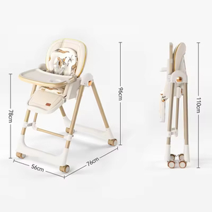 Seggiolone per Bambini Portatile, Regolabile, Rimovibile, in Plastica, con Ruote, per Uso Alberghiero e Pasti - Product Image 2