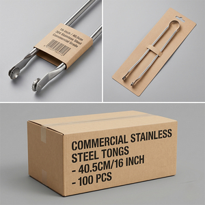 Accessoires de cuisine en acier inoxydable pour grillades de viande, pinces de cuisine longues pour barbecue, rouleau à saucisses et hot-dogs - Product Image 3