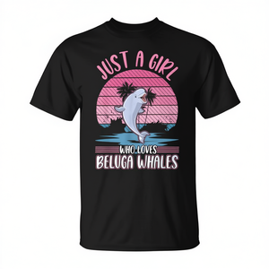 Camiseta Just A Girl Who Loves Beluga Whales, unisex, talla mediana para adultos - Product Image 2