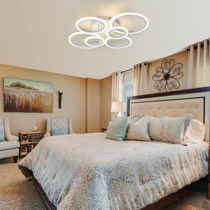 Hiện đại 6-Ring LED trần ánh sáng <span class=keywords><strong>Dimmable</strong></span> với điều khiển từ xa Acrylic bìa và sắt cơ sở cho phòng ngủ và phòng khách - Product Image 5