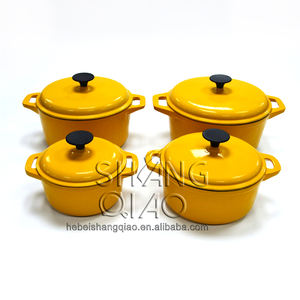 Mini <span class=keywords><strong>cocotte</strong></span> ronde en fonte émaillée avec poignées - Product Image 1