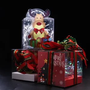 2022 Christmas Cake Cookie Candy PVC PET Box Christmas Boxes Food Packaging Clear Christmas Gift Box