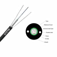 Cable óptico para exteriores FTTH Armor Cable de fibra óptica GYXTW Modo único 4 6 8 12 24 G652D Fibra