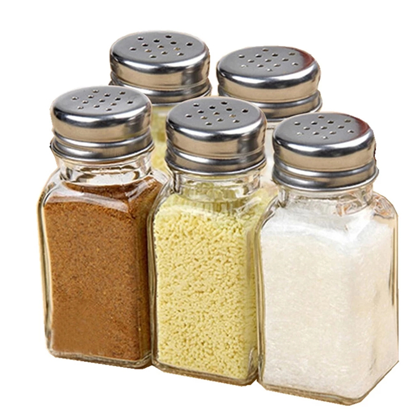4 Mini Shakers à Épices En Acier Inoxydable - Salière Et Poivrière Avec Lettres S/P | Pour Bento Et Voyage