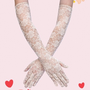 <span class=keywords><strong>Gants</strong></span> de mariée pour femmes, 50 cm, <span class=keywords><strong>gants</strong></span> de protection solaire, <span class=keywords><strong>longs</strong></span> <span class=keywords><strong>gants</strong></span> en <span class=keywords><strong>dentelle</strong></span> florale blanche - Product Image 4