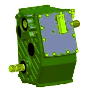Caja de cambios delantera planetaria de alto par vertical para mezclador de alimentación TMR con barrenas triples - Product Image 1