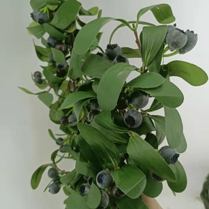 Décoration de Noël Feuille d'<span class=keywords><strong>olivier</strong></span> Fruit Berry Guirlande de bleuets Plante artificielle - Product Image 3