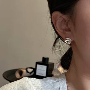 Pendientes de Caracol pesados de estilo Retro de plata de ley S925 versión coreana diseño de nicho textura joyería de oreja de moda - Product Image 5